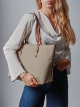 Schoudertas S Keaton 26 Nylon Lauren ralph lauren Beige chadwick 31916737-vue-porte